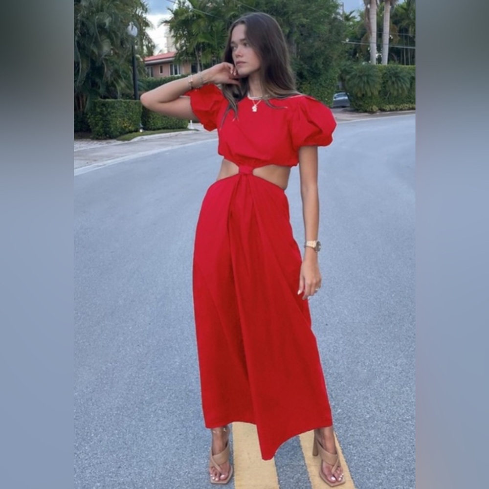 Verie by Valeria Lipovetsky Red Cutout Dress in Size XS